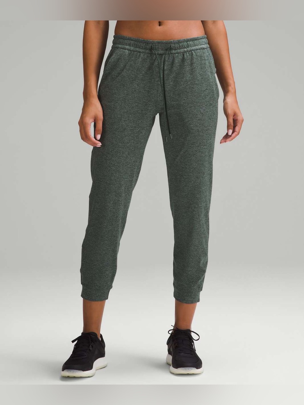 Lululemon soft jersey classic fit mid rise jogger Heather Forrest green